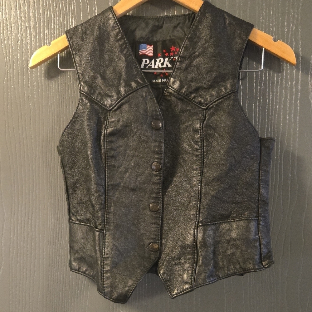 Black Leather Vest